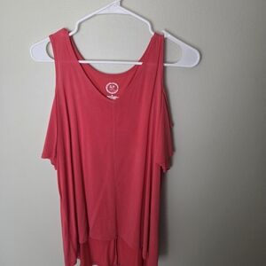 Maurices 24/7 Coral Cold-Shoulder Tank Top